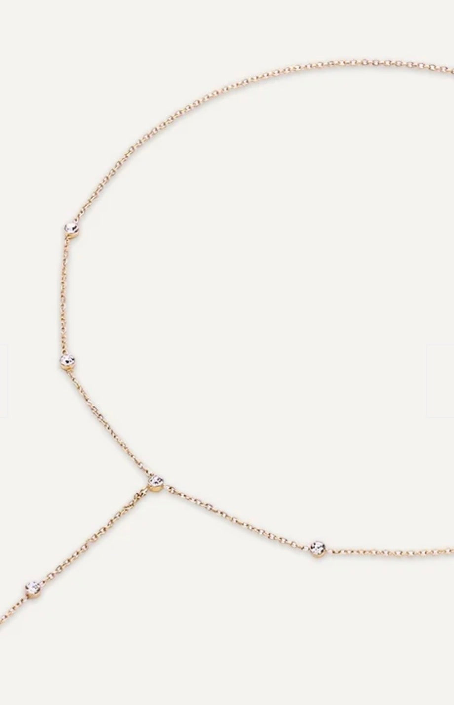 Drop necklace with delicate crystal