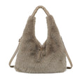 Faux fur hobo bag
