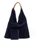 Italian leather suede slouch bag