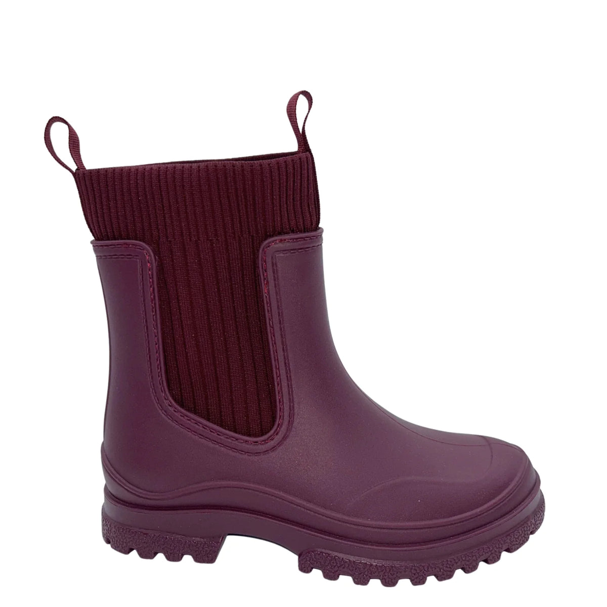 Rain boots in burgundy